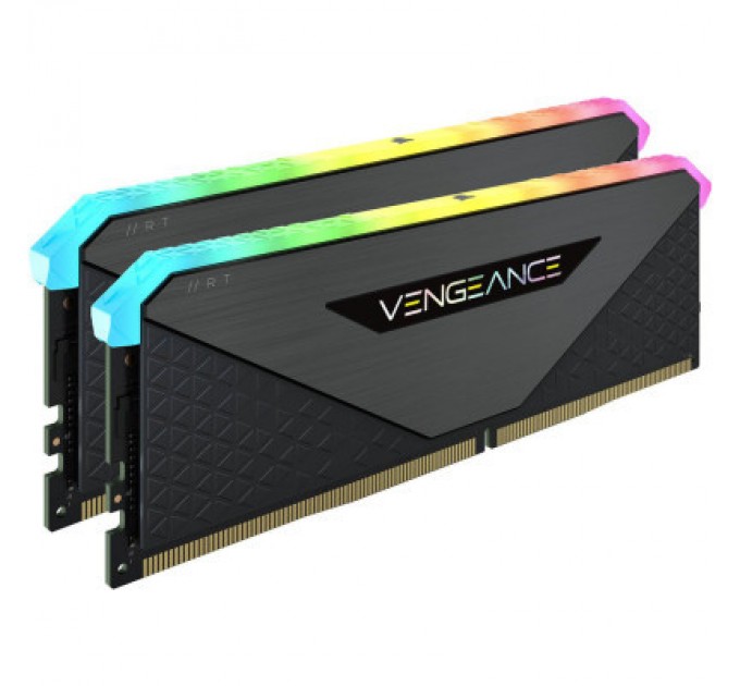 Corsair Модуль пам'яті для комп'ютера DDR4 32GB (2x16GB) 3600 MHz Vengeance RGB RT Black Corsair (CMN32GX4M2Z3600C18)