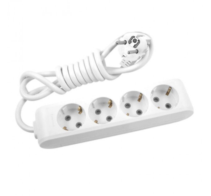 Panasonic Мережевий подовжувач Panasonic X-tendia із заземленням 4 розетки, 2м (WLTB04422GR-UA)