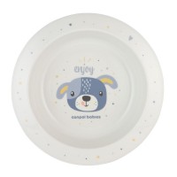 Тарілка дитяча Canpol babies CUTE ANIMALS мисочка пластикова, блакитна (4/412_blu2)