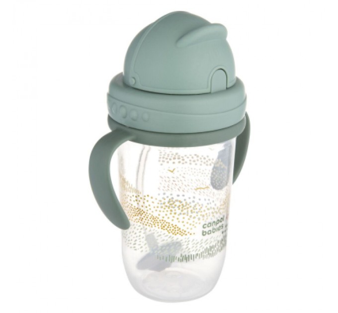 Canpol babies Поїльник-непроливайка Canpol babies MOUNTAINS з трубочкою і обтяжувачем, 270 мл, зелена (56/620_gre)