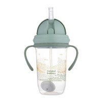 Поїльник-непроливайка Canpol babies MOUNTAINS з трубочкою і обтяжувачем, 270 мл, зелена (56/620_gre)