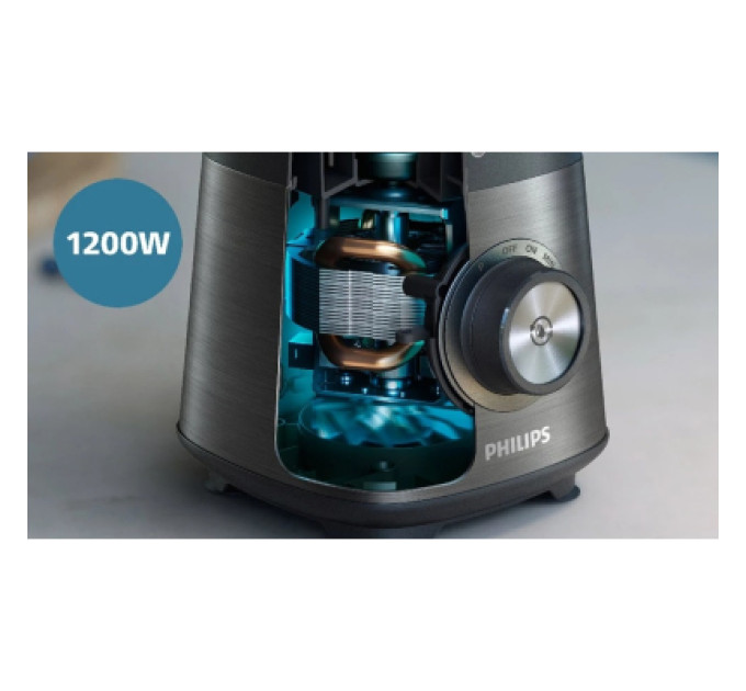 Philips Блендер Philips стаціонарний Series 5000, 1200Вт, чаша-2000мл, скло, склянка в ко (HR3041/00)