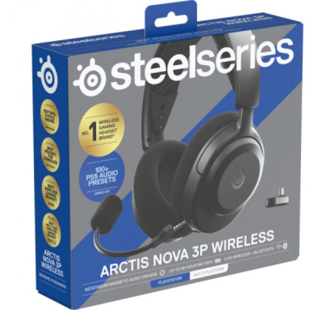 SteelSeries Навушники SteelSeries Arctis Nova 3P Wireless MultiPlatform Black (61686)