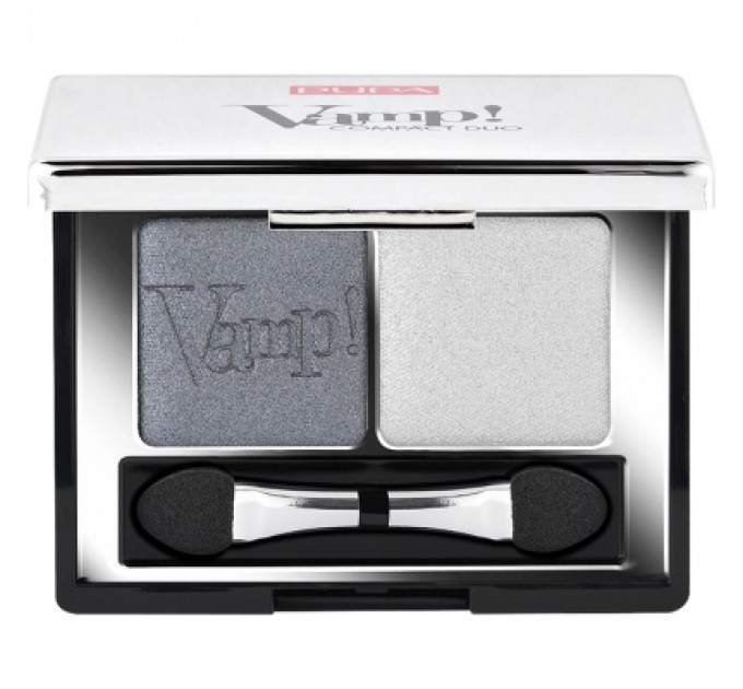 Pupa Тіні для повік Pupa Vamp! Compact Duo Eyeshadow 09 - Silver Stone (8011607238033)