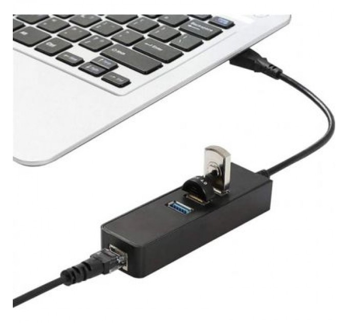 Dynamode Концентратор Dynamode USB 3.0 Type-A - RJ45 Gigabit Lan, 3*USB 3.0 (USB3.0-Type-A-RJ45-HUB3)