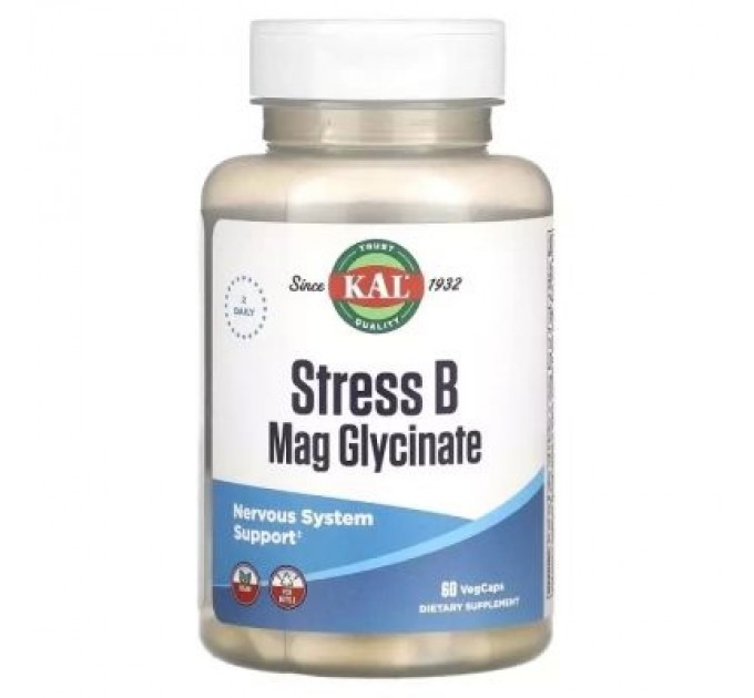 KAL Вітамінно-мінеральний комплекс KAL Магній гліцинат та вітаміни групи B від стресу, Stress B Mag G (CAL-89160)
