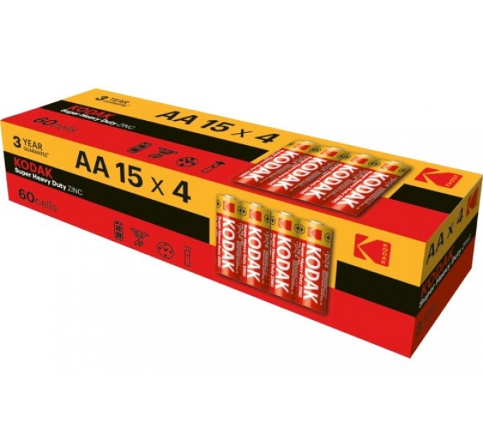 Kodak Батарейка Kodak Super Heavy Duty AA/R06 60шт/уп