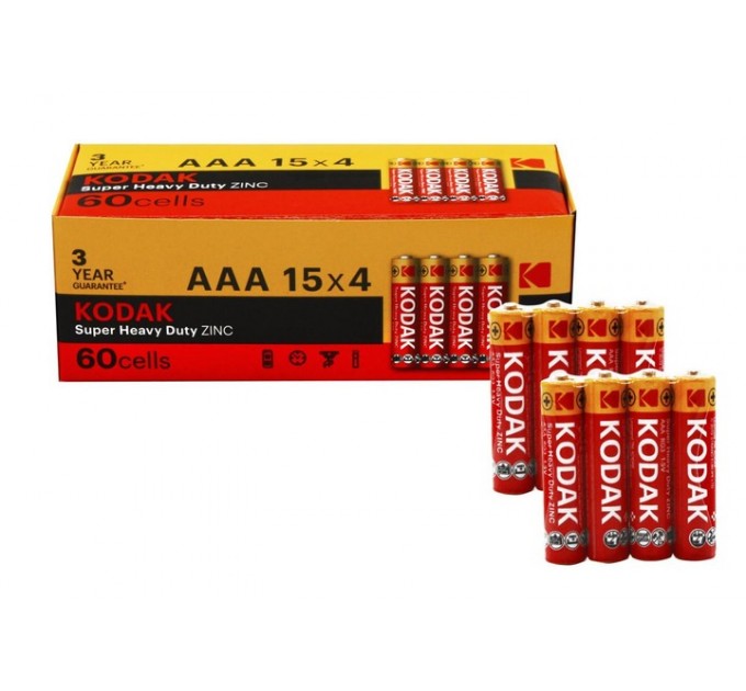 Kodak Батарейка Kodak Super Heavy Duty AAA/R3 60шт/уп