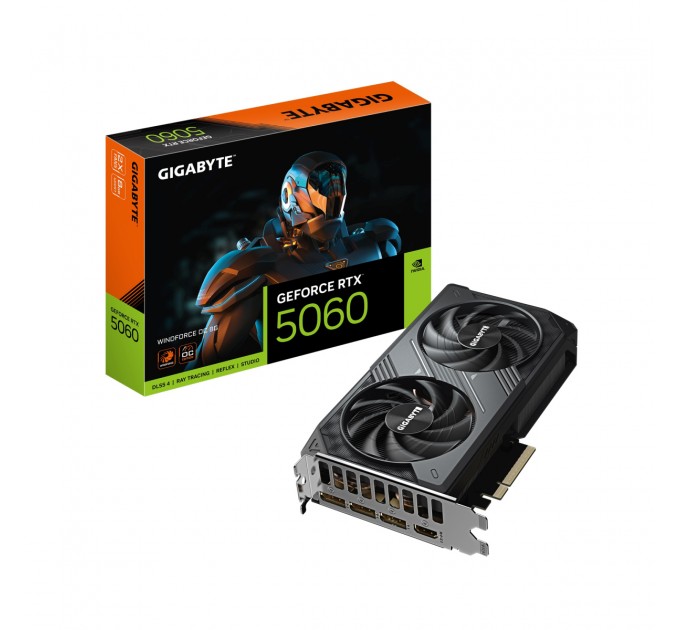 GIGABYTE Відеокарта GF RTX 5060 8GB GDDR7 Windforce OC Gigabyte (GV-N5060WF2OC-8GD)
