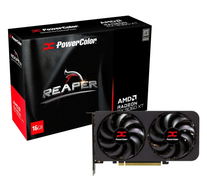 PowerColor Відеокарта AMD Radeon RX 9060 XT 16GB GDDR6 Reaper PowerColor (RX9060XT 16G-A)