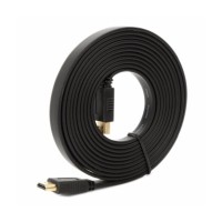 Кабель мультимедійний HDMI M to HDMI M 5.0m V1.4 black Merlion (YT-HDMI(M)/(M)SLIM-5.0m/01072)