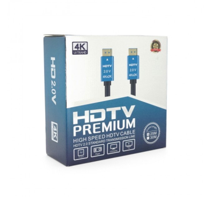 Merlion Кабель мультимедійний HDMI M to HDMI M 25.0m V2.0 4Kx2K black Merlion (YT-HDMI(M)/(M)4KV2.0-25m/19123)