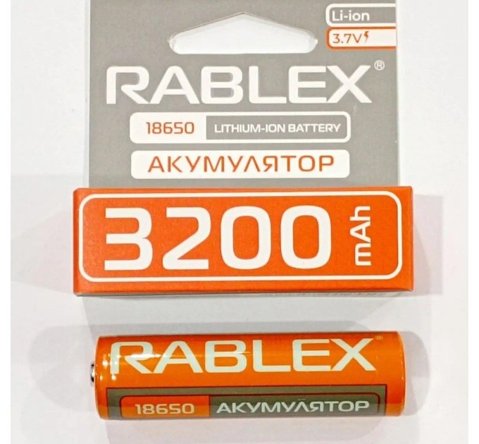 Rablex Акумулятор Rablex 18650 Li-Ion 3200mAh
