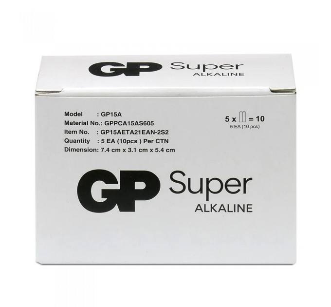 Gp Батарейка GP Super Alkaline AA/LR06 10шт