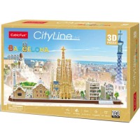 Пазл Cubic Fun Тривимірна головоломка-конструктор City Line Barcelona (MC256h)