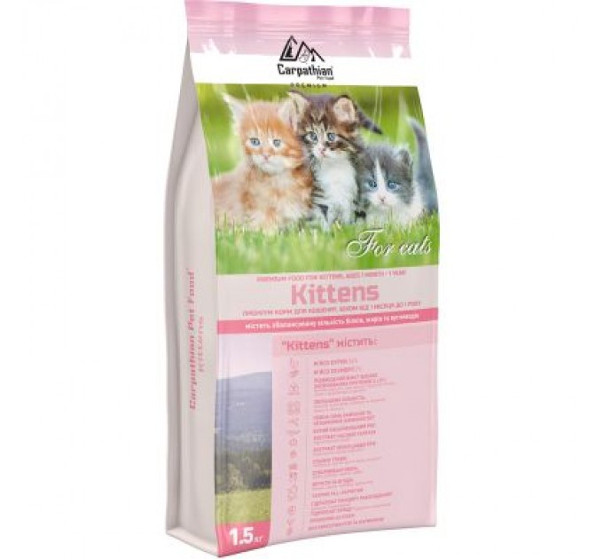 Carpathian Pet Food Сухий корм для кішок Carpathian Pet Food Kittens 1.5 кг (4820111140916)