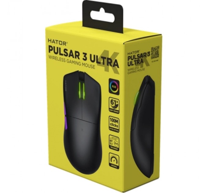 Мишка Hator Pulsar 3 Ultra 4K Wireless Black (HTM680)
