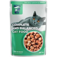 Вологий корм для кішок Mis Kiss з качкою в соусі 100 г (4820164440193/4820111141470)