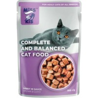 Вологий корм для кішок Mis Kiss з кроликом в соусі 100 г (4820164440148/4820111141463)