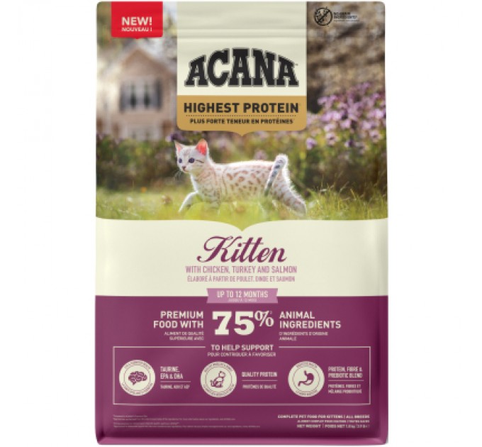 ACANA Сухий корм для кішок ACANA Highest Protein Kitten Recipe 1.8 кг (0064992723255)