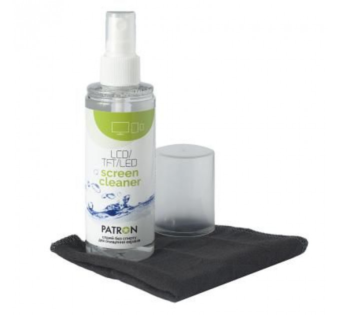 Спрей для очищення Patron Screen spray for TFT/LCD/LED 120ml +microfiber 20х20 (F3-022)