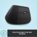 Logitech Мишка Logitech Lift Vertical Ergonomic Wireless/Bluetooth Graphite (910-006473)