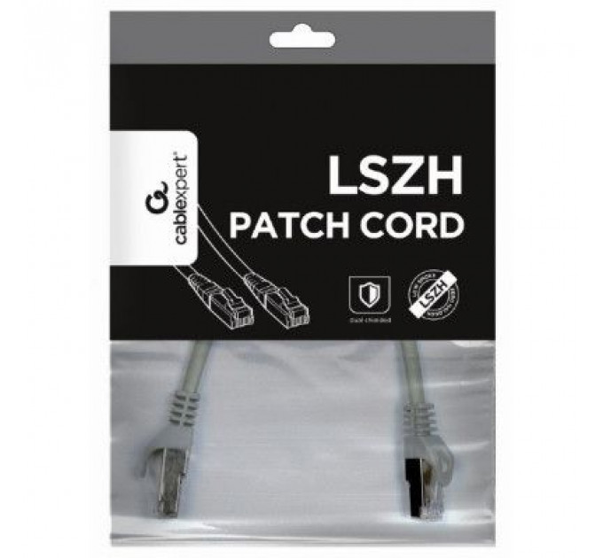 Патч-корд 20м S/FTP Cat 6A CU LSZH grey Cablexpert (PP6A-LSZHCU-20M)