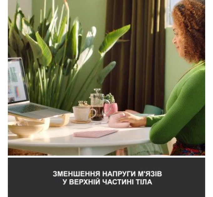 Logitech Мишка Logitech Lift Vertical Ergonomic Wireless/Bluetooth Rose (910-006478)