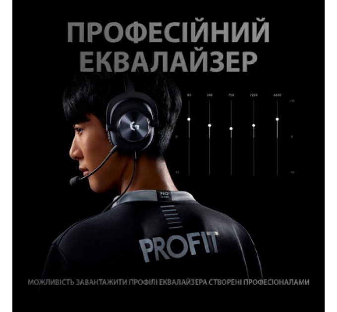 Logitech Навушники Logitech G PRO X Gaming Headset + Stand USB Black (991-000358)