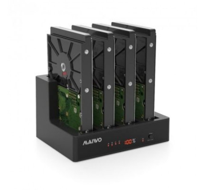 Док-станція для накопичувачів Maiwo 4*HDD 2,5"/3,5" SATA/SSD USB3.0 (K3094A)
