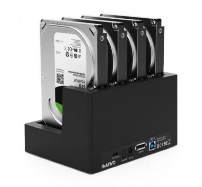 Док-станція для накопичувачів Maiwo 4*HDD 2,5"/3,5" SATA/SSD USB3.0 (K3094A)