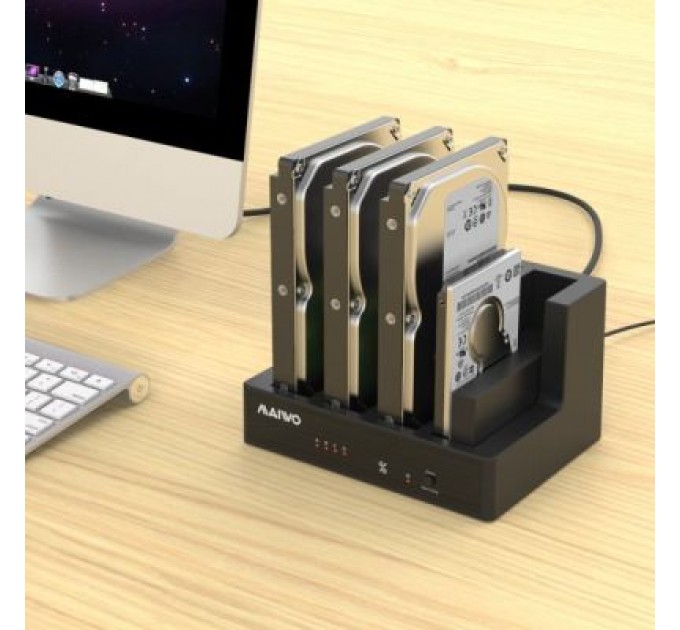 Док-станція для накопичувачів Maiwo 4*HDD 2,5"/3,5" SATA/SSD USB3.0 (K3094A)