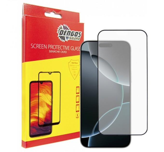 Dengos Скло захисне Dengos Full Glue iPhone 16 Pro Max (black) (TGFG-369)