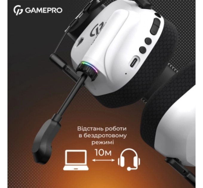GamePro Навушники GamePro Genesis Mercury Pro 3-Mode White (HSW120W)