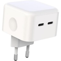 Зарядний пристрій XO L102 2xUSB-C PD35W White (L102.white)