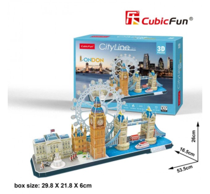 Cubic Fun Пазл Cubic Fun Тривимірний пазл CityLine London (MC253h)