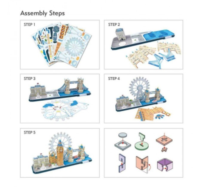 Cubic Fun Пазл Cubic Fun Тривимірний пазл CityLine London (MC253h)