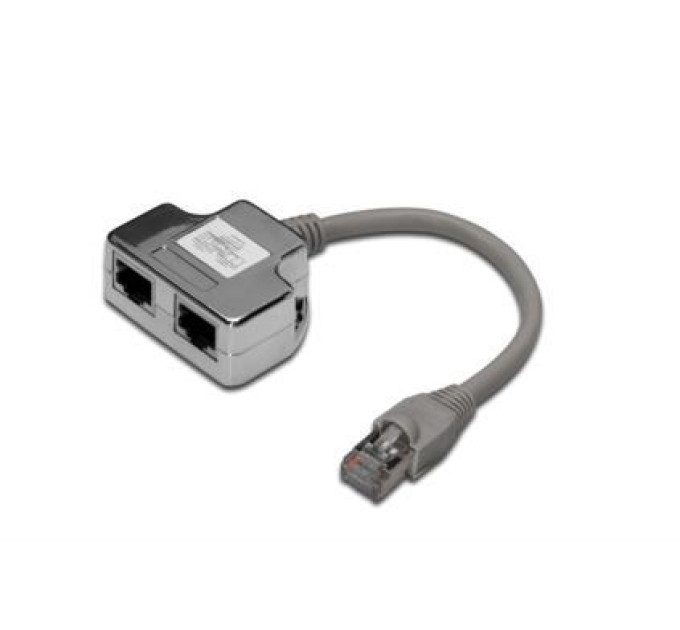 Digitus Розгалужувач Digitus витой пары, STP, cat.5e, 1x2RJ-45 (DN-93904)