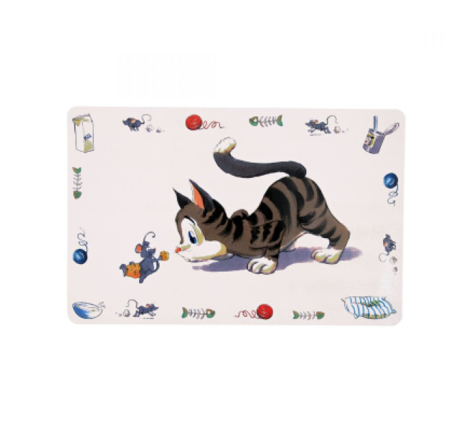 Trixie Килимок під миски Trixie Comic Cat 44x28 см (4011905245447)