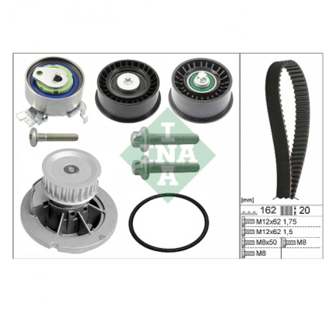 INA Комплект ременя ГРМ з помпой INA 530 0441 30