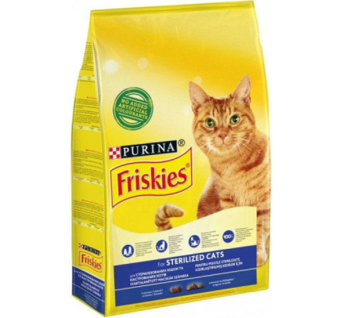Purina Friskies Сухий корм для кішок Purina Friskies Sterile з лососем і овочами 270 г (7613035352346)
