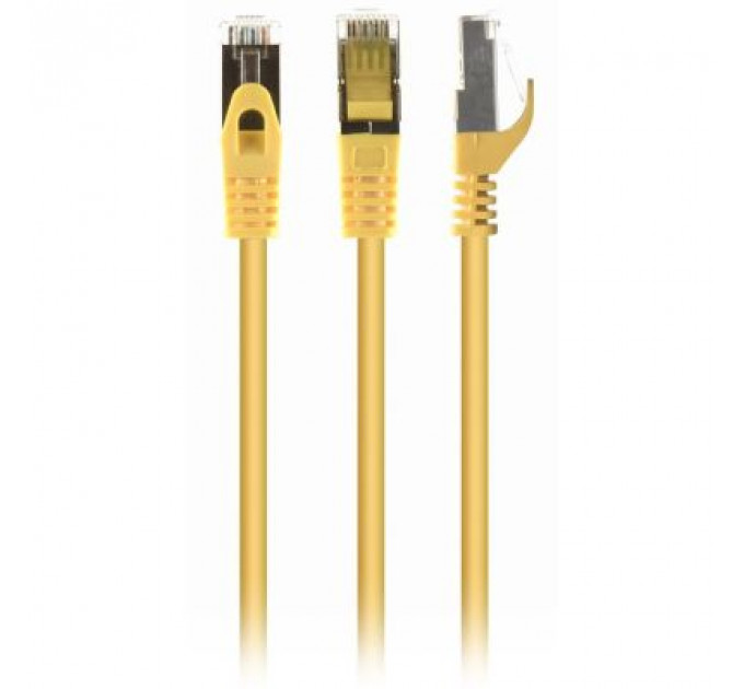 Патч-корд 0.25м S/FTP Cat 6A CU LSZH yellow Cablexpert (PP6A-LSZHCU-Y-0.25M)