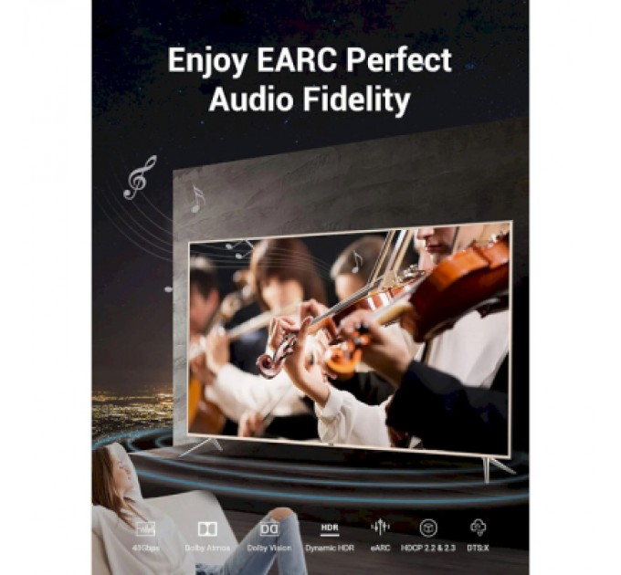 Vention Кабель мультимедійний HDMI to HDMI 2.0m V2.1 8K 60Hz PVC Vention (AANBH)