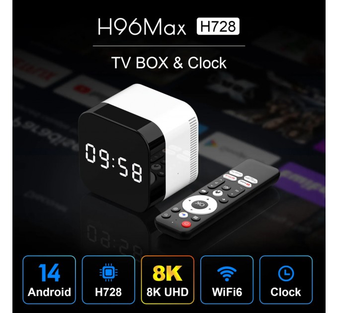 H96 HD медіаплеєр H96 Max H728 4/32 GB