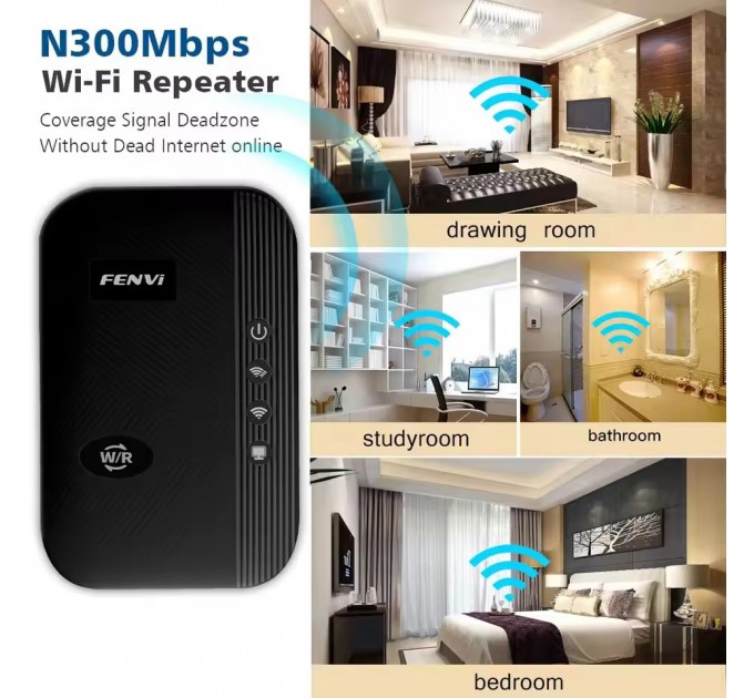 Fenvi Точка доступу Fenvi FWD-R616U Black Wi-Fi Repeater