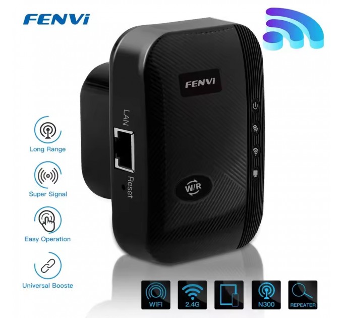 Fenvi Точка доступу Fenvi FWD-R616U Black Wi-Fi Repeater