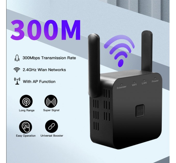 Fenvi Точка доступу Fenvi Pro 300M Wi-Fi Repeater 2.4Ghz Network Expander