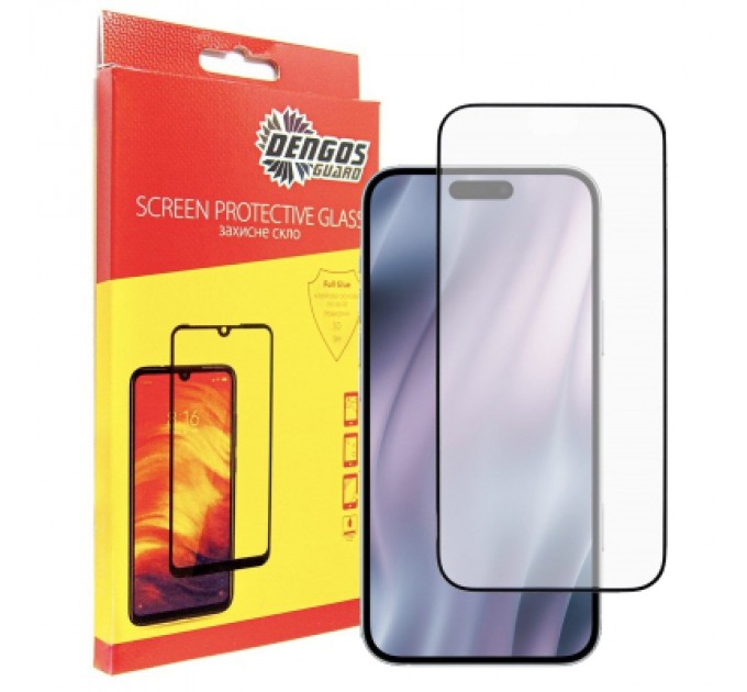 Dengos Скло захисне Dengos Full Glue iPhone 17 Air Black (TGFG-411)