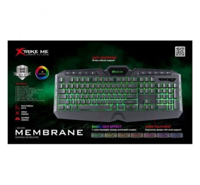 Xtrike ME Клавіатура Xtrike ME KB-509 RGB Black (KB-509)