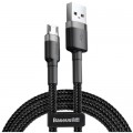 Baseus Дата кабель USB 2.0 AM to Micro 5P 0.5m Cafule 2.4A Black-Grey Baseus (CAMKLF-AG1)